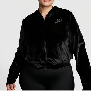 New Velour Shine cropped jacket